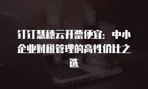 钉钉慧穗云开票便宜：中小企业财税管理的高性价比之选