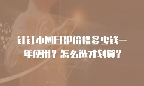 钉钉小圈ERP价格多少钱一年使用？怎么选才划算？