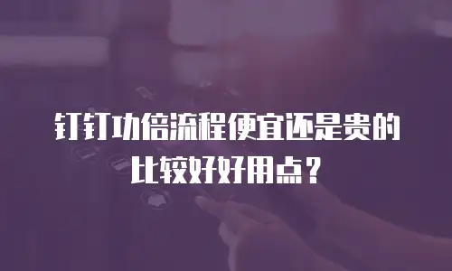 钉钉功倍流程便宜还是贵的比较好好用点？