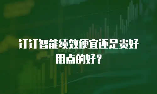 钉钉智能绩效便宜还是贵好用点的好？