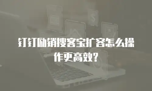 钉钉励销搜客宝扩容怎么操作更高效？