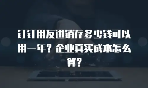 钉钉用友进销存多少钱可以用一年？企业真实成本怎么算？