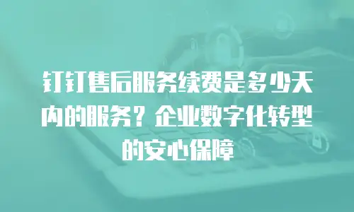 钉钉售后服务续费是多少天内的服务？企业数字化转型的安心保障
