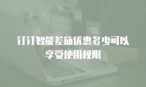 钉钉智能差旅优惠多少可以享受使用权限