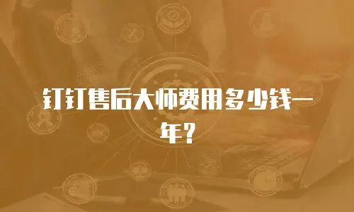 钉钉售后大师费用多少钱一年？