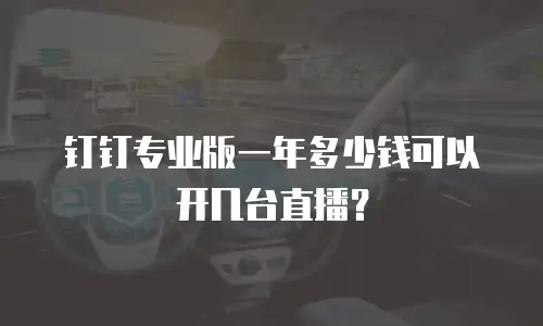 钉钉专业版一年多少钱可以开几台直播？