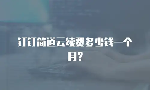 钉钉简道云续费多少钱一个月？