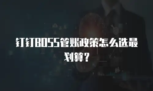 钉钉BOSS管账政策怎么选最划算？