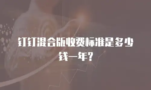 钉钉混合版收费标准是多少钱一年？