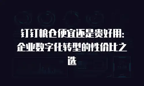 钉钉粮仓便宜还是贵好用：企业数字化转型的性价比之选