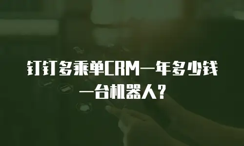 钉钉多乘单CRM一年多少钱一台机器人？
