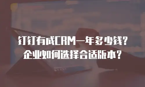 钉钉有成CRM一年多少钱？企业如何选择合适版本？
