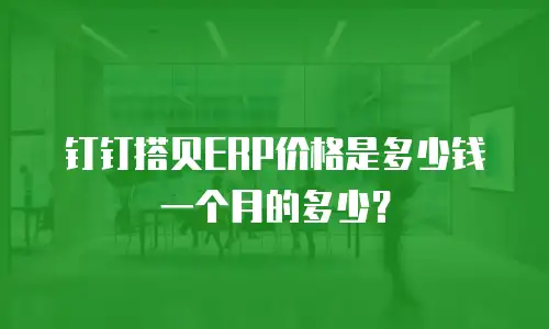 钉钉搭贝ERP价格是多少钱一个月的多少？