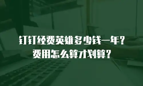 钉钉经费英雄多少钱一年？费用怎么算才划算？