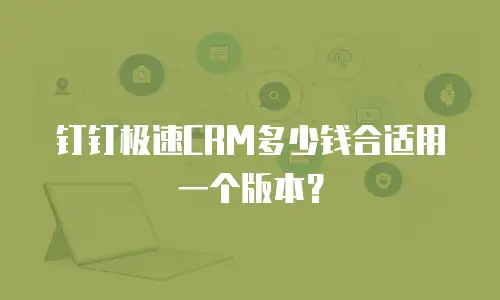 钉钉极速CRM多少钱合适用一个版本？
