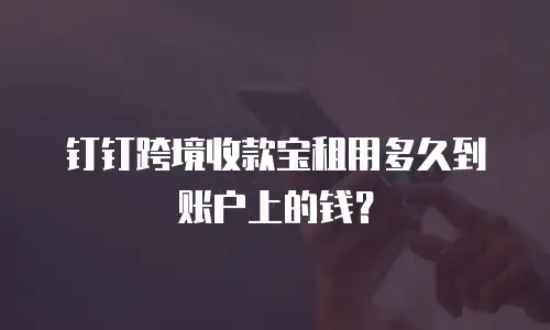钉钉跨境收款宝租用多久到账户上的钱？