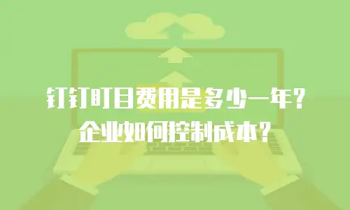钉钉盯目费用是多少一年？企业如何控制成本？