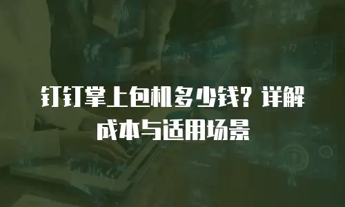 钉钉掌上包机多少钱？详解成本与适用场景