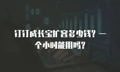 钉钉成长宝扩容多少钱？一个小时能用吗？