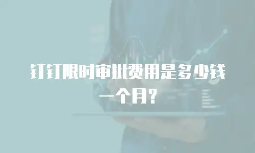 钉钉限时审批费用是多少钱一个月？