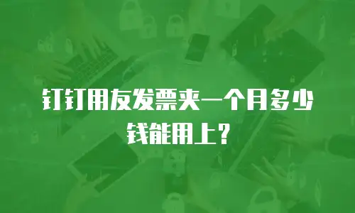 钉钉用友发票夹一个月多少钱能用上？