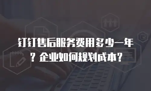 钉钉售后服务费用多少一年？企业如何规划成本？