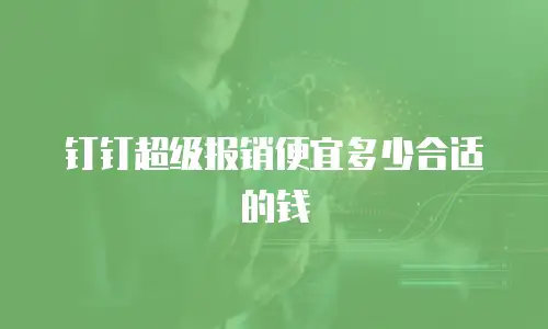 钉钉超级报销便宜多少合适的钱
