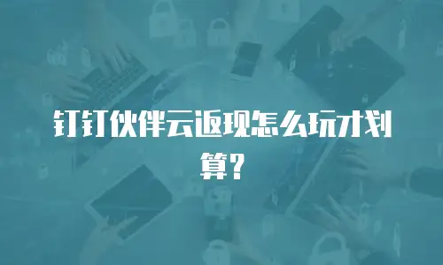 钉钉伙伴云返现怎么玩才划算？