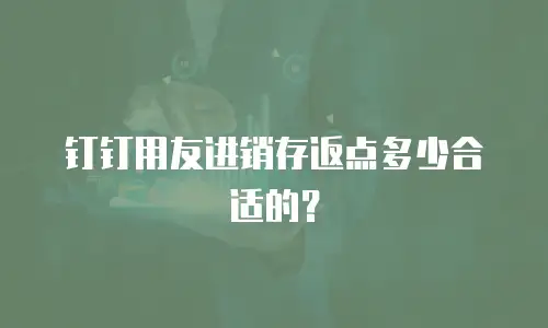 钉钉用友进销存返点多少合适的？