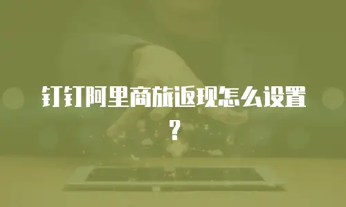 钉钉阿里商旅返现怎么设置？