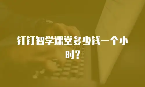 钉钉智学课堂多少钱一个小时？