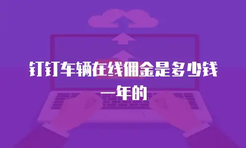 钉钉车辆在线佣金是多少钱一年的