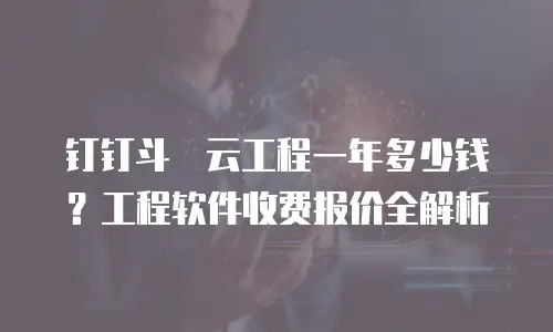钉钉斗栱云工程一年多少钱？工程软件收费报价全解析