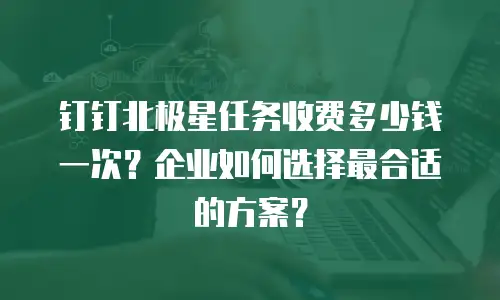 钉钉北极星任务收费多少钱一次？企业如何选择最合适的方案？