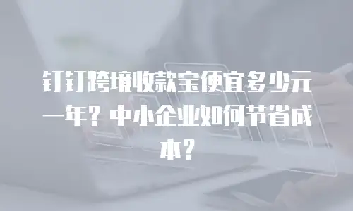 钉钉跨境收款宝便宜多少元一年？中小企业如何节省成本？
