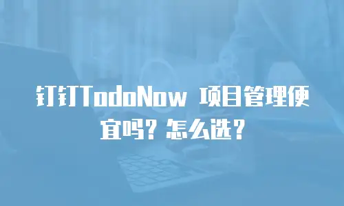 钉钉TodoNow 项目管理便宜吗？怎么选？