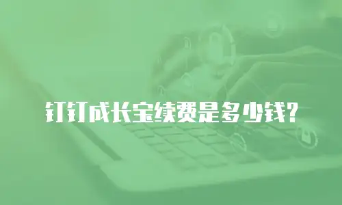钉钉成长宝续费是多少钱？