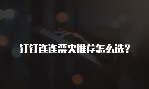 钉钉连连票夹推荐怎么选？