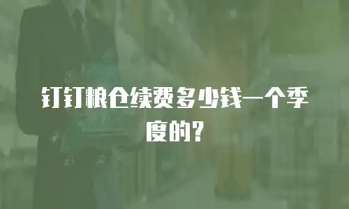 钉钉粮仓续费多少钱一个季度的？