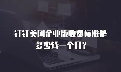 钉钉美团企业版收费标准是多少钱一个月？
