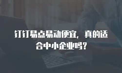 钉钉易点易动便宜，真的适合中小企业吗？