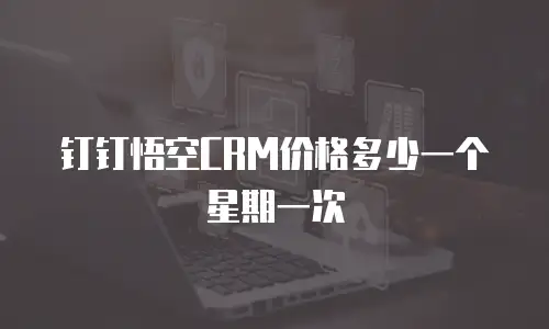 钉钉悟空CRM价格多少一个星期一次