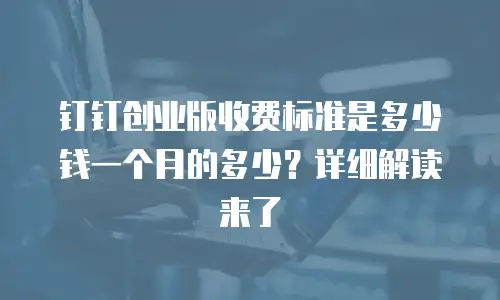 钉钉创业版收费标准是多少钱一个月的多少？详细解读来了
