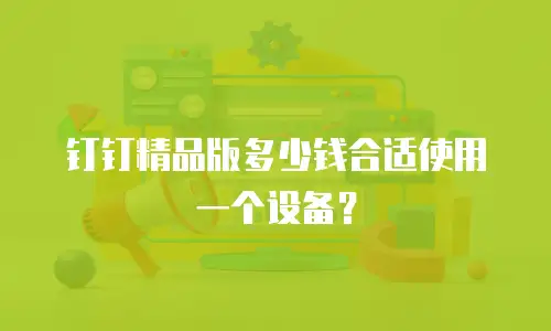 钉钉精品版多少钱合适使用一个设备？