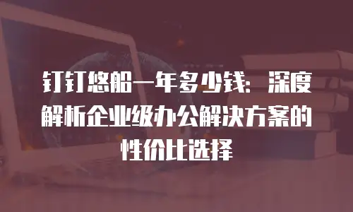钉钉悠船一年多少钱：深度解析企业级办公解决方案的性价比选择