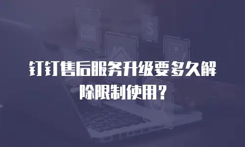 钉钉售后服务升级要多久解除限制使用？