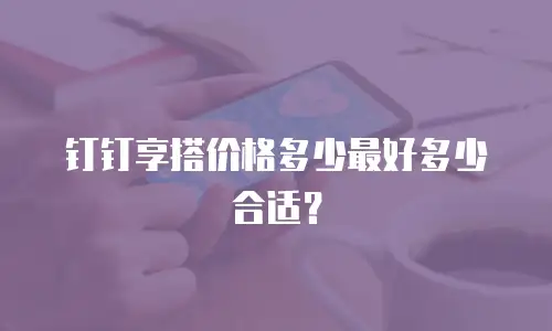 钉钉享搭价格多少最好多少合适？