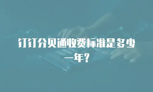 钉钉分贝通收费标准是多少一年？