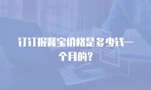 钉钉报餐宝价格是多少钱一个月的？