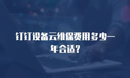 钉钉设备云维保费用多少一年合适？